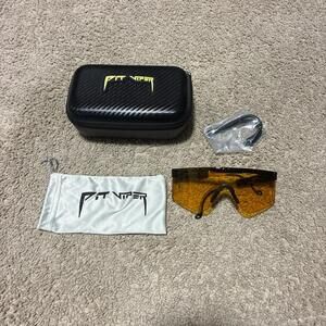 Pit Viper Sunglasses with Amber Lenses and Black Case